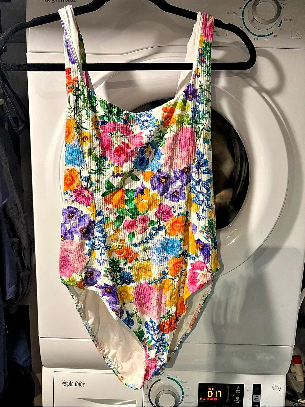Floral One-Piece Swimsuit in White & Multicolor
